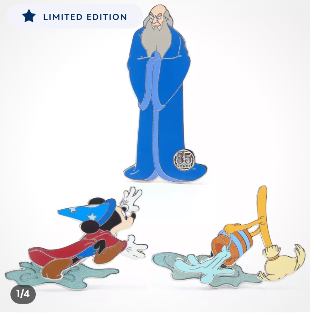 The Sorcerer's Apprentice Pin Set - Fantasia 85th Anniversary - Limited Edition